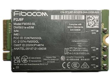 Fibocom FM350-GL 3G/4G/LTE/5G M.2 NGFF Modem