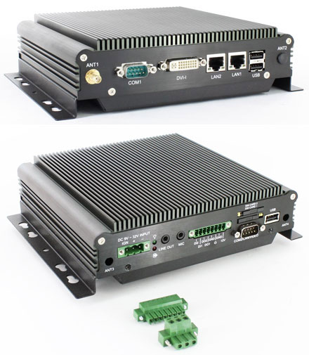 FleetPC-4-B Car-PC (Intel Atom 2x1.86Ghz, 2GB RAM, Autostart-Controller, 9-32V Automotive Netzteil, GPS) [<b>LFTERLOS</b>] <b>[REFURBISHED]</b>