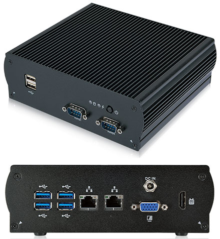 Mitac S300-10AS (Intel Apollo Lake N3350 2x 2.4Ghz, 2x Gigabit LAN, VGA/HDMI, 2x RS232) [<b>FANLESS</b>]